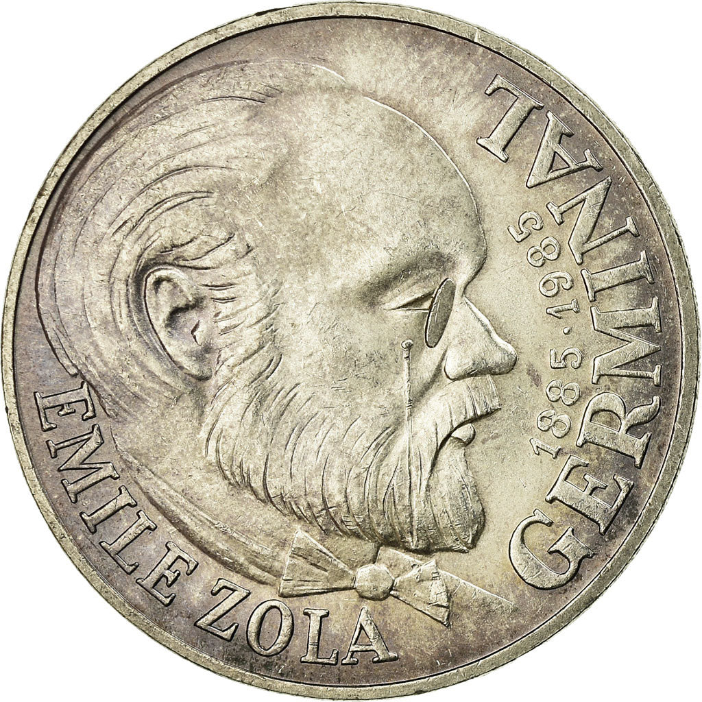 Moneta, Francja, Germinal, 100 Francs, 1985, AU(55-58), Srebro, KM:957