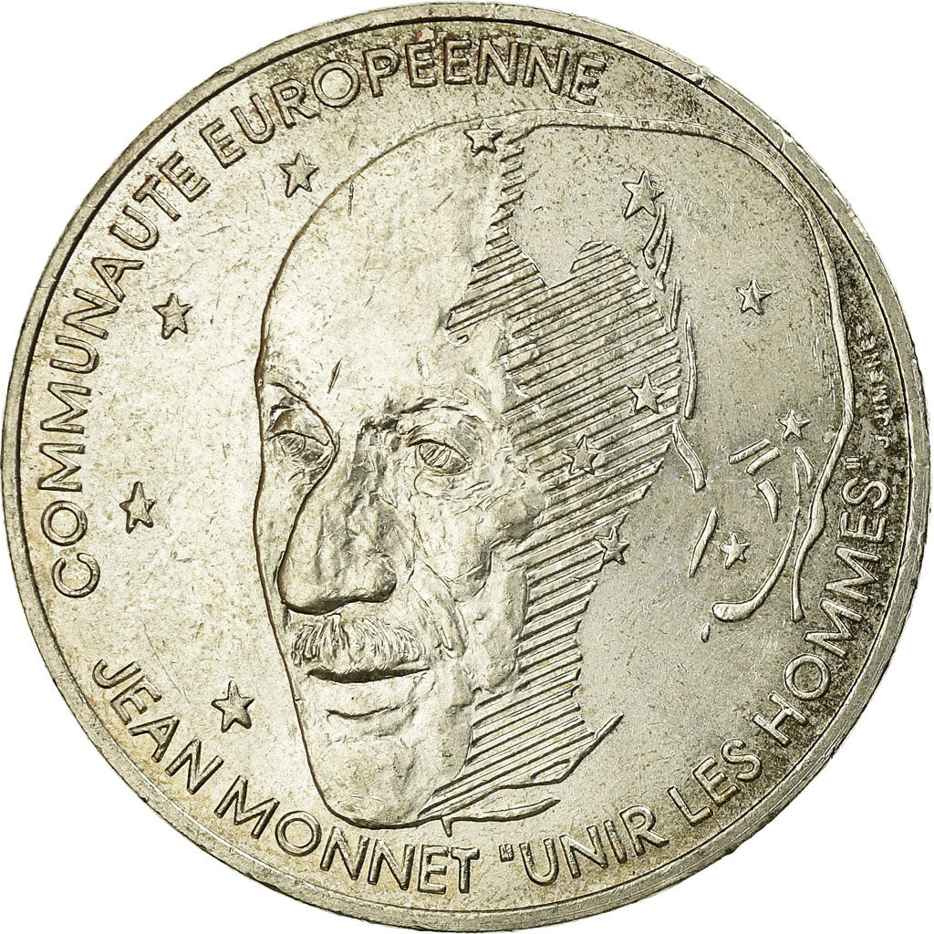 Coin, France, Jean Monnet, 100 Francs, 1992, AU(55-58), Silver, KM:1120