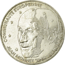 Moeda, França, Jean Monnet, 100 Francs, 1992, AU(55-58), Prata, KM:1120