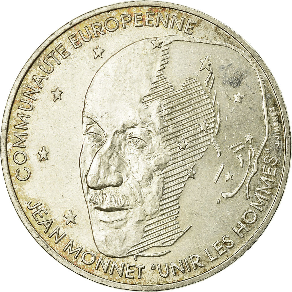 Münze, Frankreich, Jean Monnet, 100 Francs, 1992, VZ, Silber, KM:1120