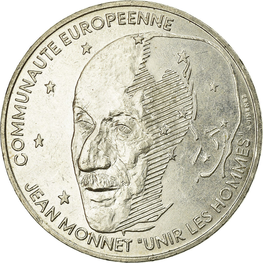 Monnaie, France, Jean Monnet, 100 Francs, 1992, SUP, Argent, Gadoury:907