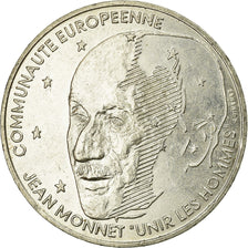 Moneta, Francia, Jean Monnet, 100 Francs, 1992, SPL-, Argento, KM:1120