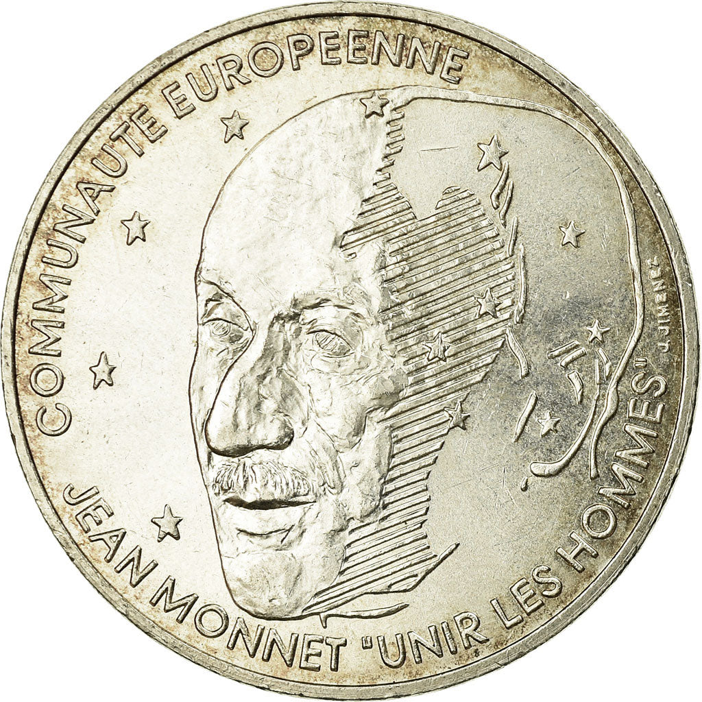 Coin, France, Jean Monnet, 100 Francs, 1992, AU(55-58), Silver, KM:1120