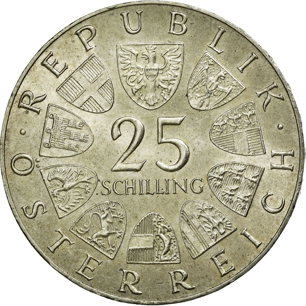Coin, Austria, 25 Schilling, 1973, AU(55-58), Silver, KM:2915