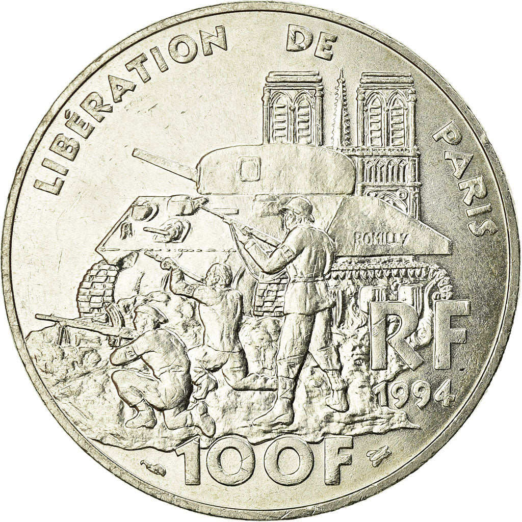 Monnaie, France, Libération de Paris, 100 Francs, 1994, SUP, Argent