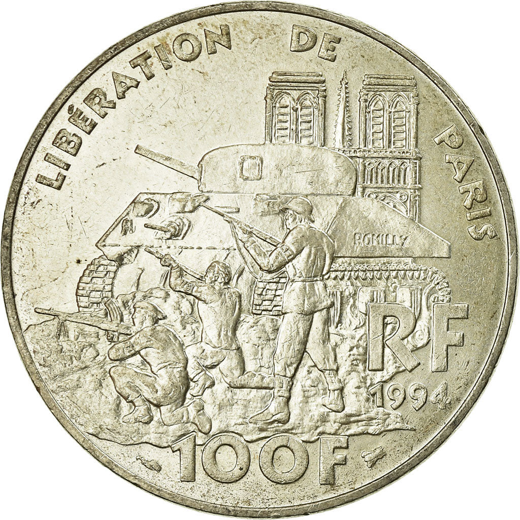 Monnaie, France, Libération de Paris, 100 Francs, 1994, SUP, Argent