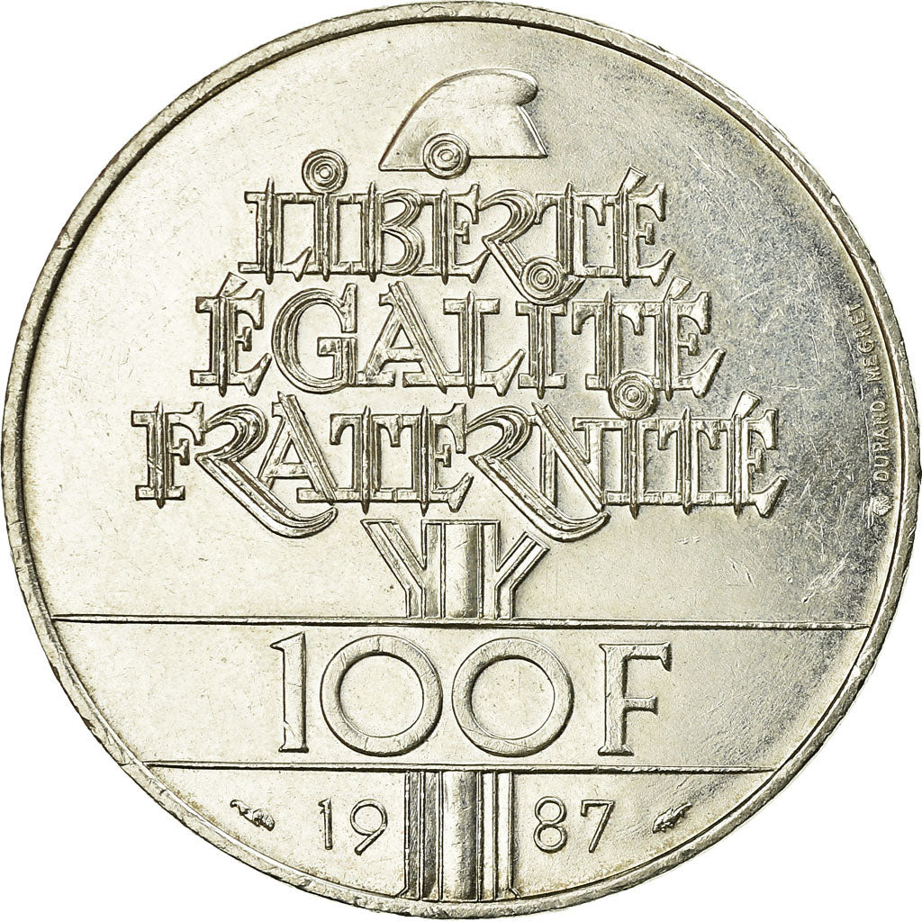 Monnaie, France, Lafayette, 100 Francs, 1987, SUP, Argent, Gadoury:902, KM:962