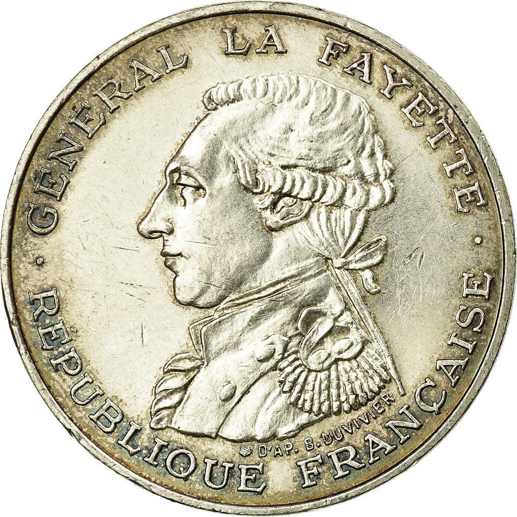 Monnaie, France, Lafayette, 100 Francs, 1987, SUP, Argent, Gadoury:902, KM:962