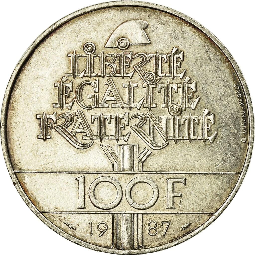 Monnaie, France, Lafayette, 100 Francs, 1987, SUP, Argent, Gadoury:902, KM:962