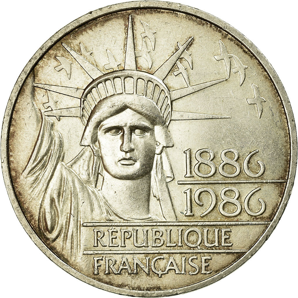 Münze, Frankreich, Statue de la Liberté, 100 Francs, 1986, VZ, Silber, KM:960