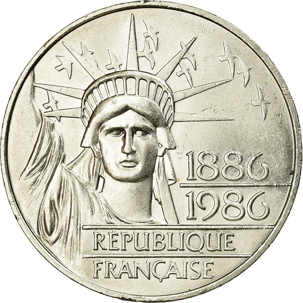 Münze, Frankreich, Statue de la Liberté, 100 Francs, 1986, VZ, Silber, KM:960