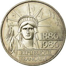 Coin, France, Statue de la Liberté, 100 Francs, 1986, AU(55-58), Silver