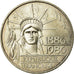Coin, France, Statue de la Liberté, 100 Francs, 1986, AU(55-58), Silver