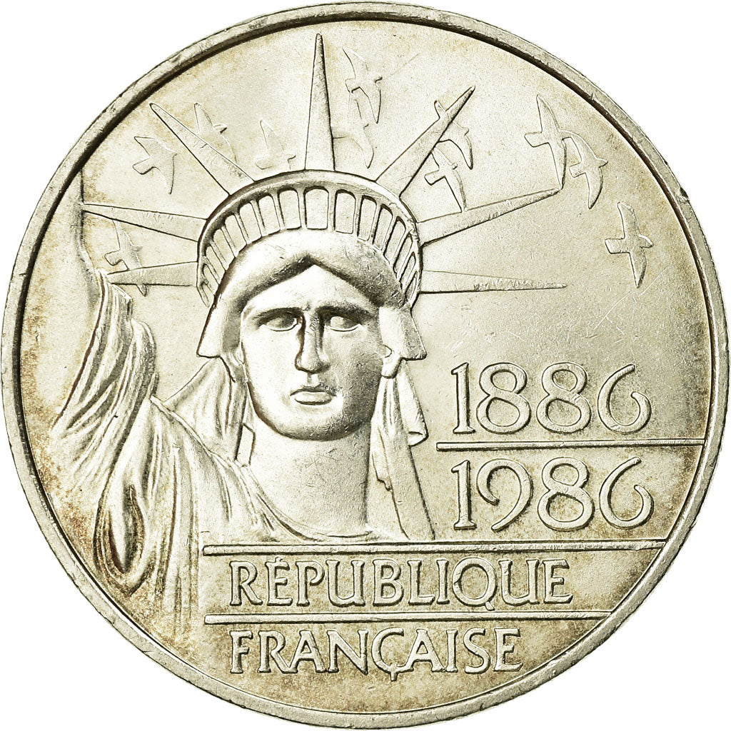 Münze, Frankreich, Statue de la Liberté, 100 Francs, 1986, VZ, Silber, KM:960