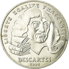 Coin, France, Descartes, 100 Francs, 1991, AU(55-58), Silver, KM:996