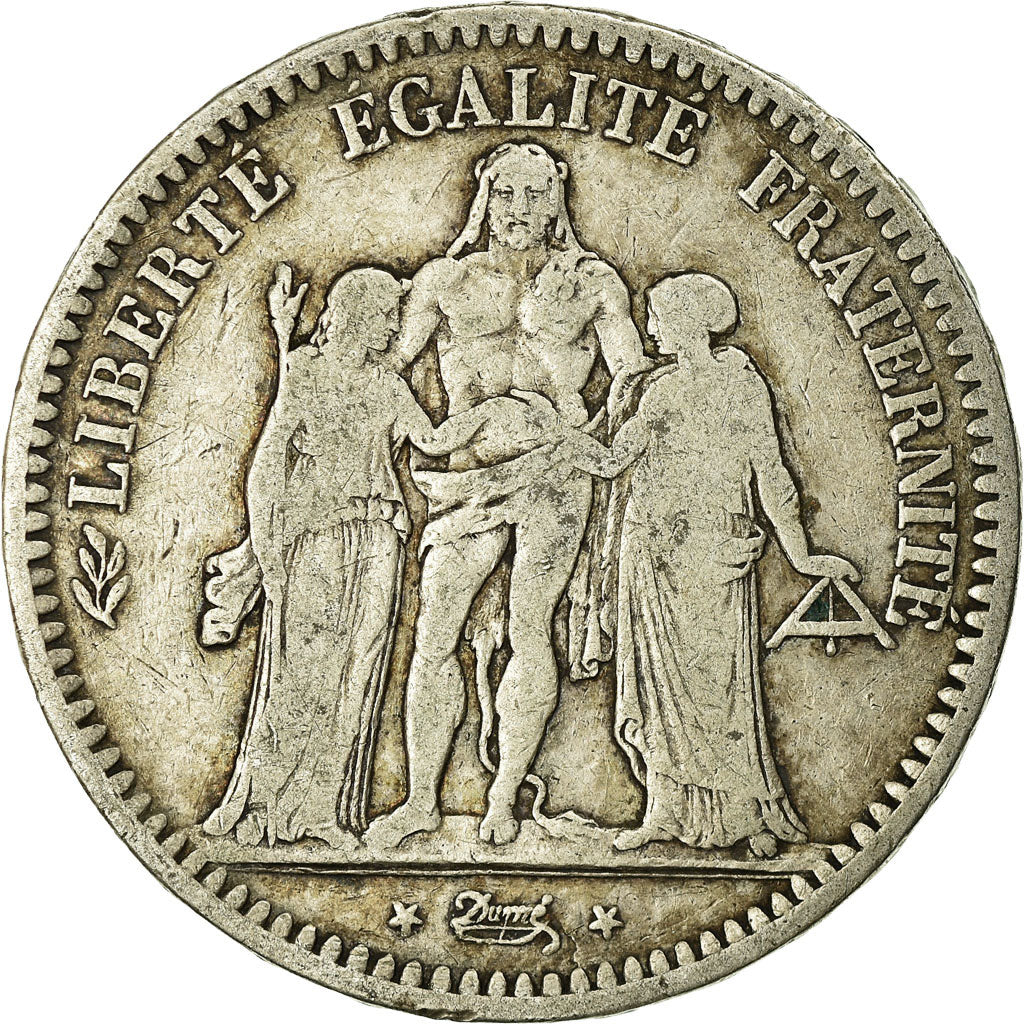 Münze, Frankreich, Hercule, 5 Francs, 1849, Paris, S, Silber, KM:756.1
