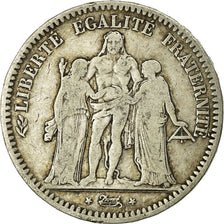 Münze, Frankreich, Hercule, 5 Francs, 1849, Paris, S, Silber, KM:756.1