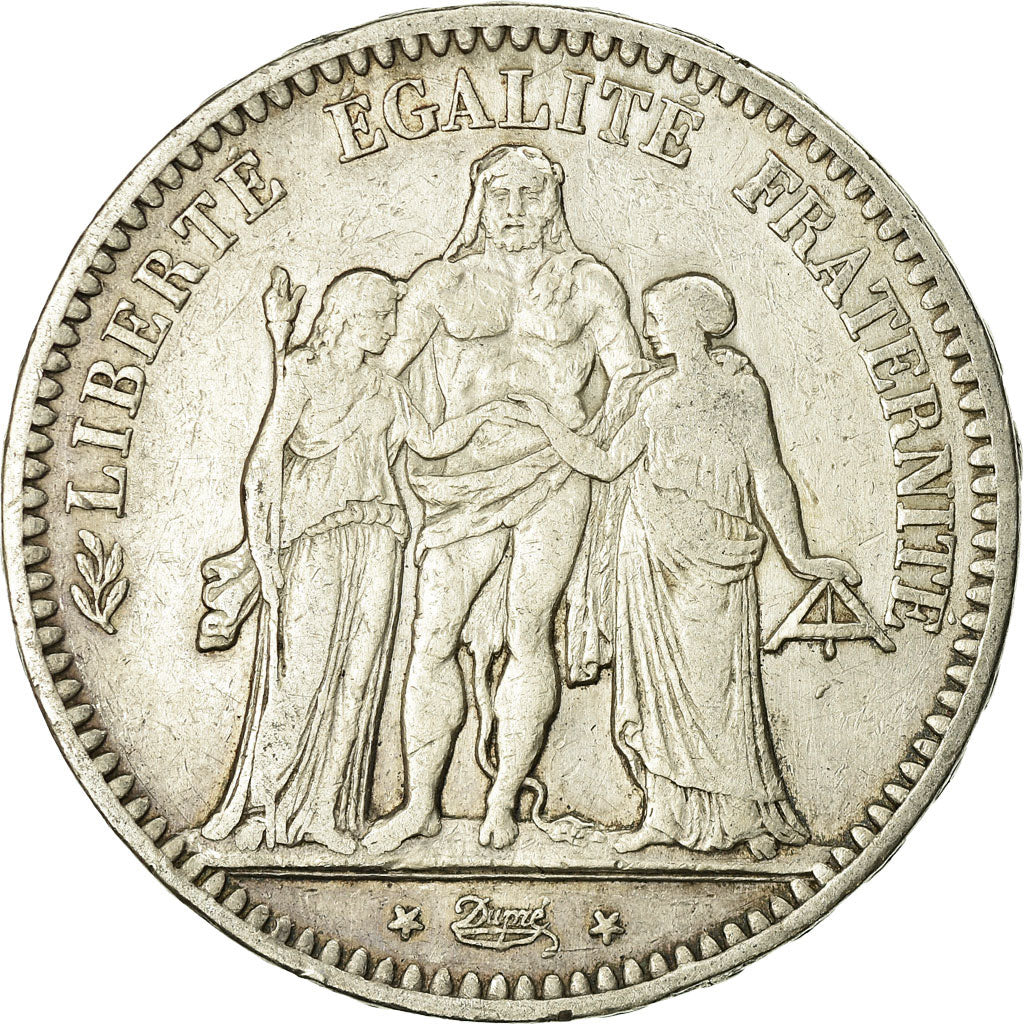 Münze, Frankreich, Hercule, 5 Francs, 1849, Paris, S, Silber, KM:756.1