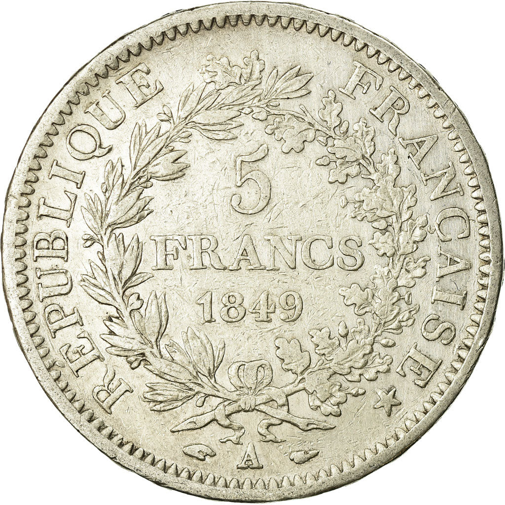 Münze, Frankreich, Hercule, 5 Francs, 1849, Paris, S, Silber, KM:756.1