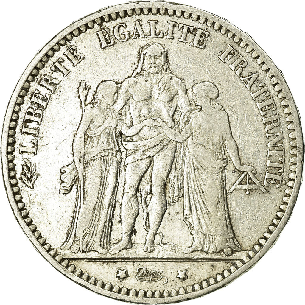 Coin, France, Hercule, 5 Francs, 1873, Bordeaux, VF(20-25), Silver, KM:820.2