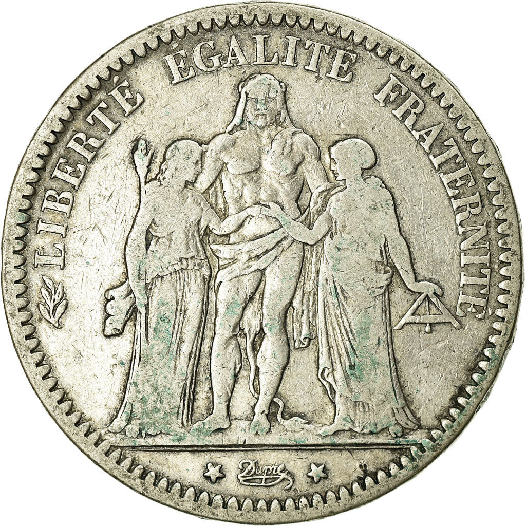 Coin, France, Hercule, 5 Francs, 1873, Bordeaux, VF(20-25), Silver, KM:820.2