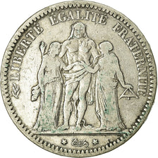 Coin, France, Hercule, 5 Francs, 1873, Bordeaux, VF(20-25), Silver, KM:820.2