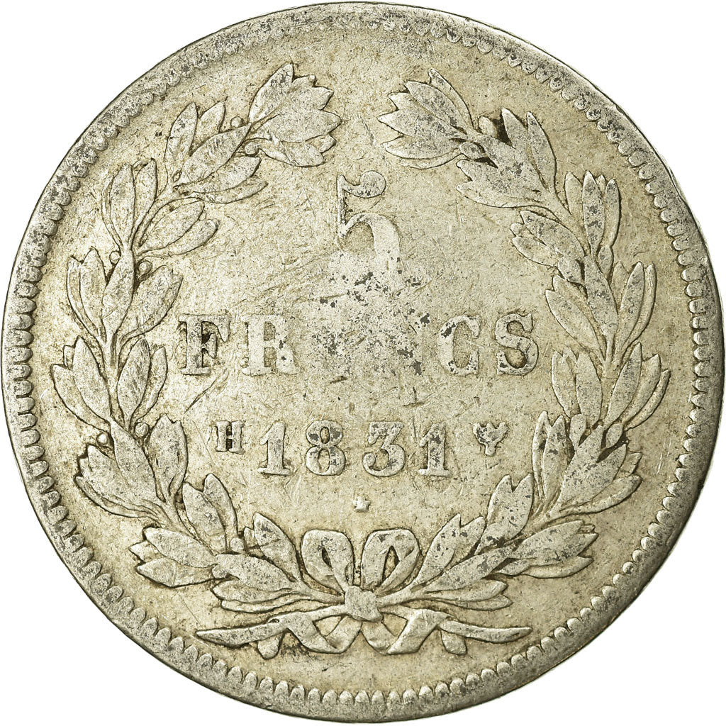Monnaie, France, Louis-Philippe, 5 Francs, 1831, La Rochelle, TB, Argent