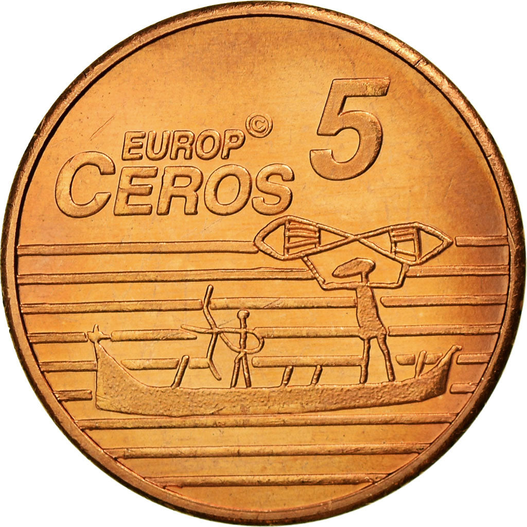 Norvegia, 5 Euro Cent, 2004, SPL, Rame