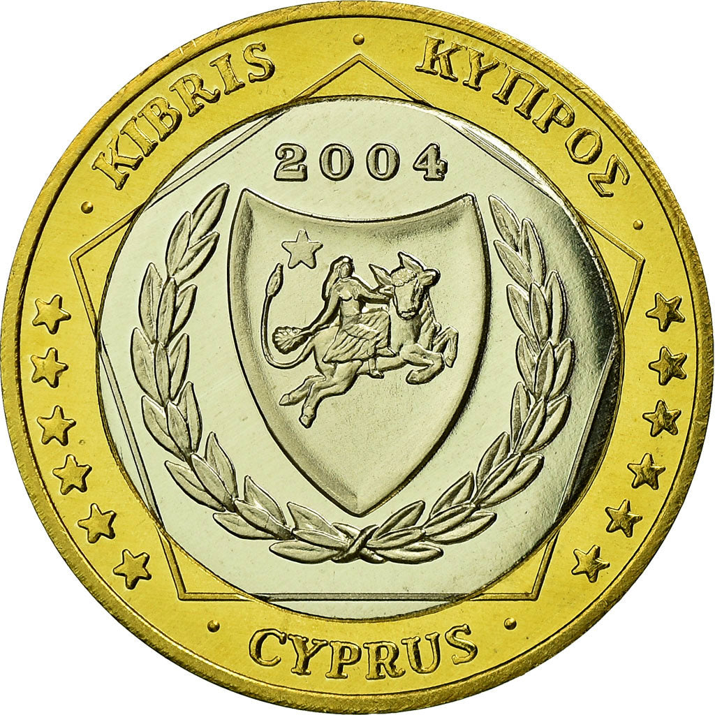 Cyprus, Euro, 2004, UNC-, Bi-Metallic