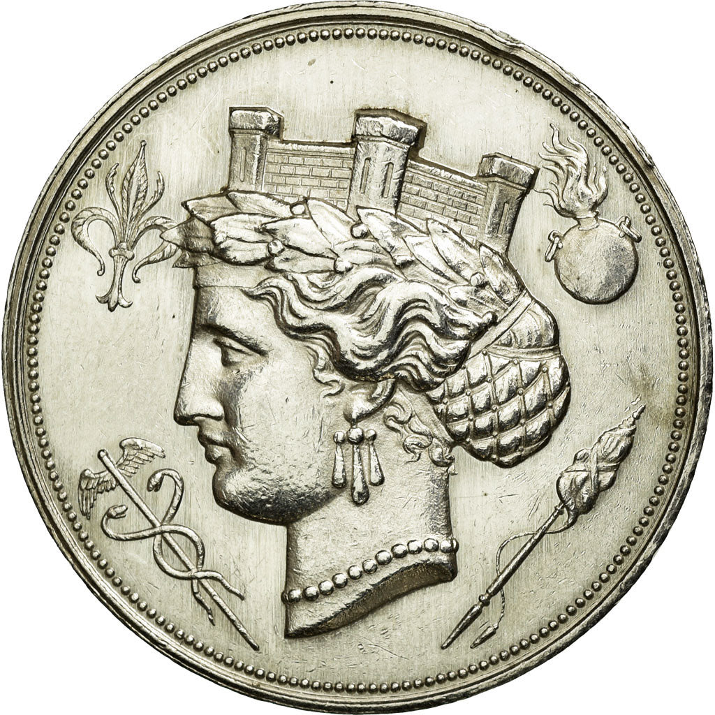 France, Token, Instruction and Education, 1866, AU(50-53), Silver