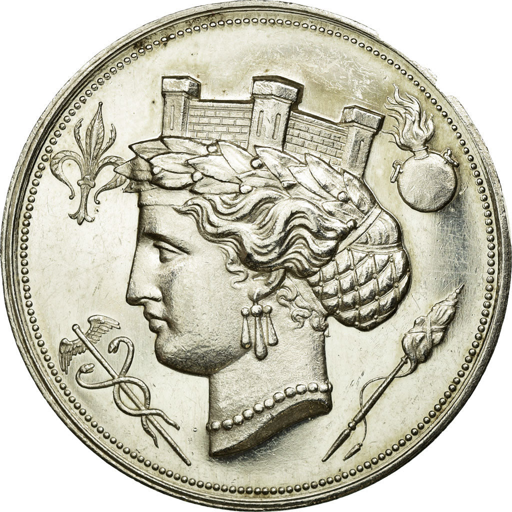 France, Token, Instruction and Education, 1866, AU(55-58), Silver