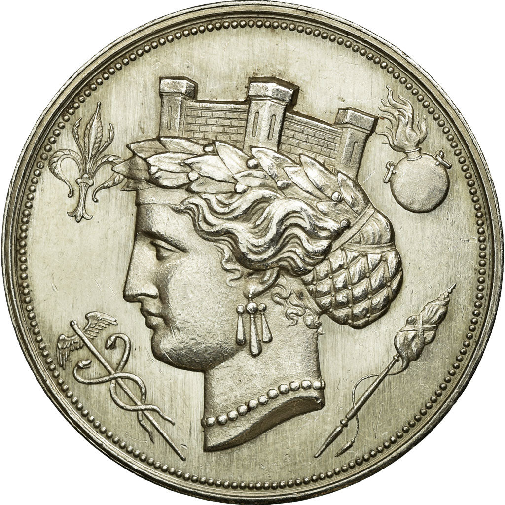 France, Token, Instruction and Education, 1866, AU(55-58), Silver