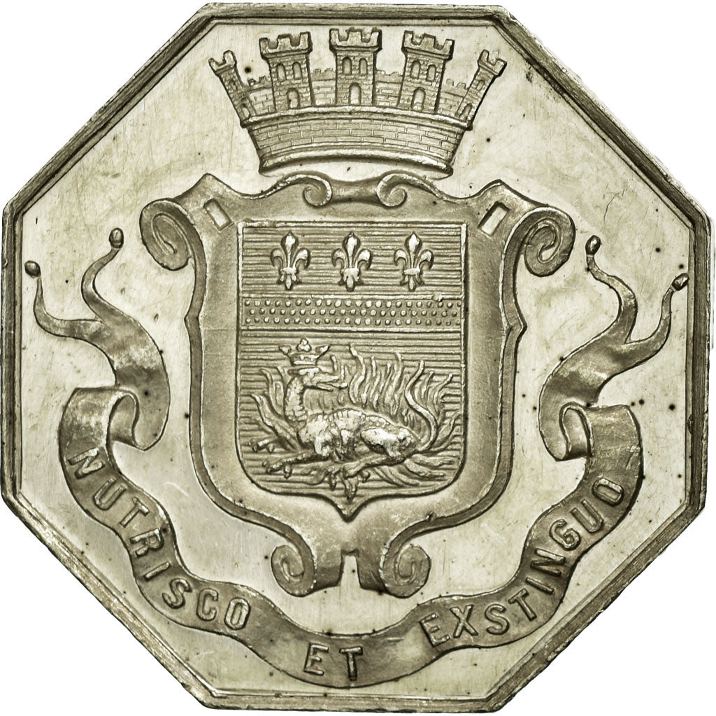 France, Token, Ministry of Commerce, 1851, AU(55-58), Silver