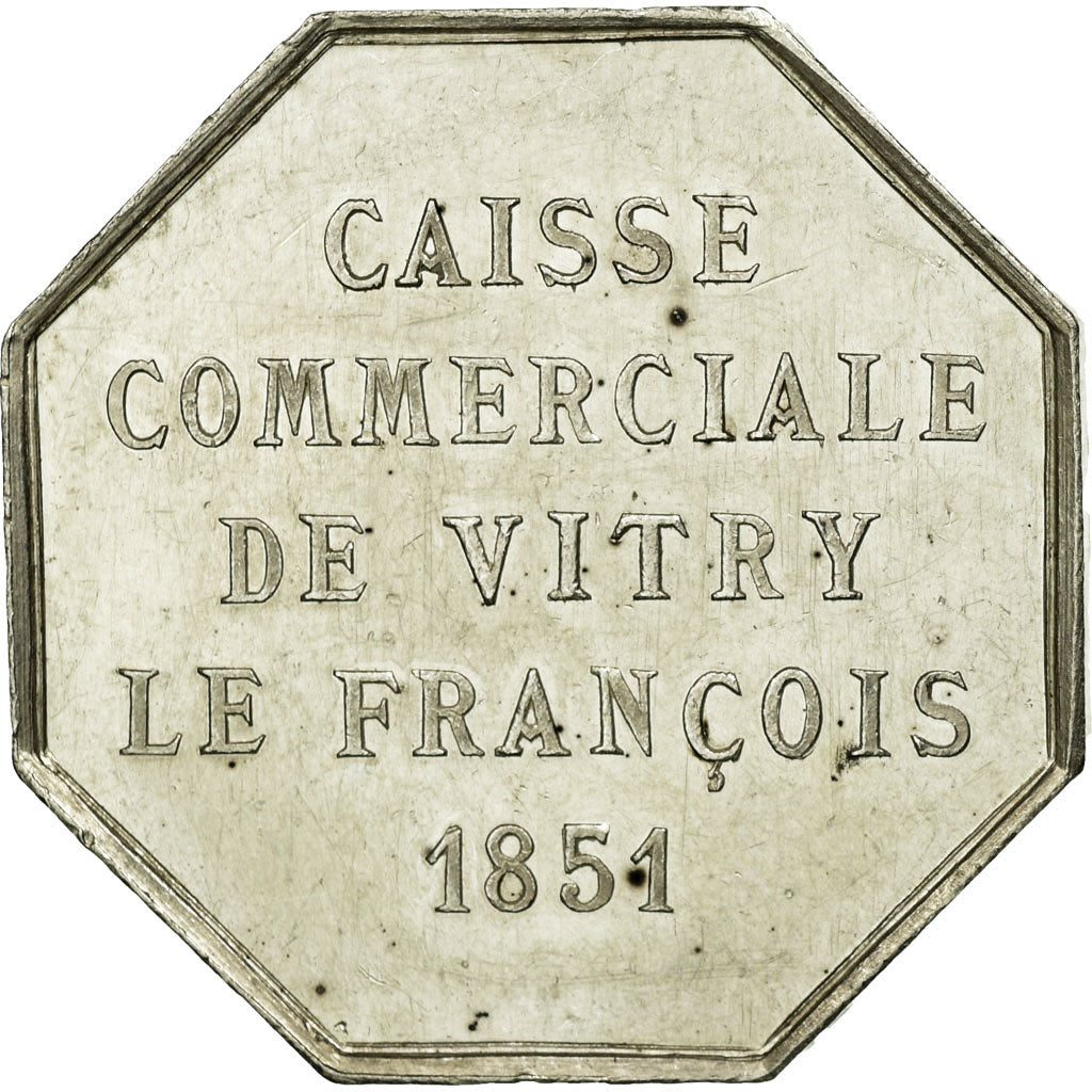 France, Token, Ministry of Commerce, 1851, AU(55-58), Silver