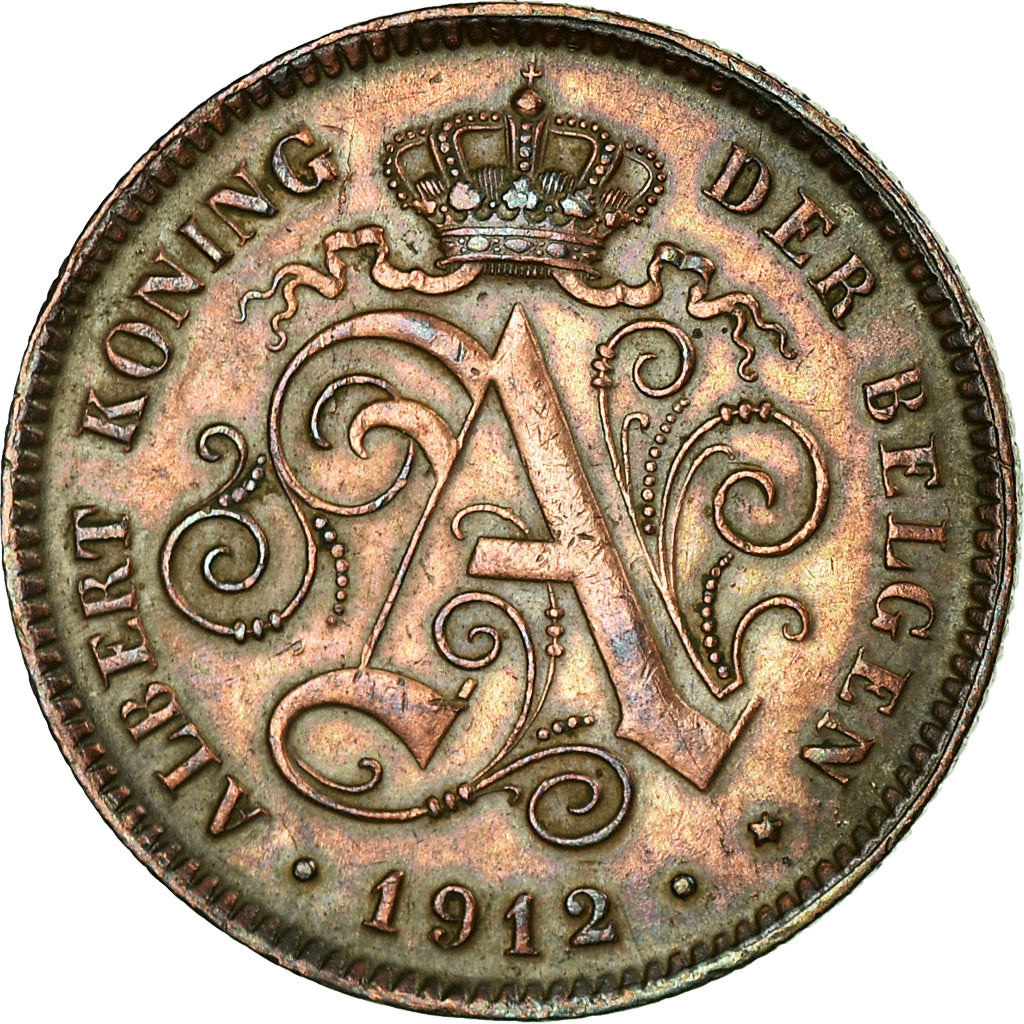 Munten, België, Albert I, 2 Centimes, 1912, ZF, Koper, KM:65