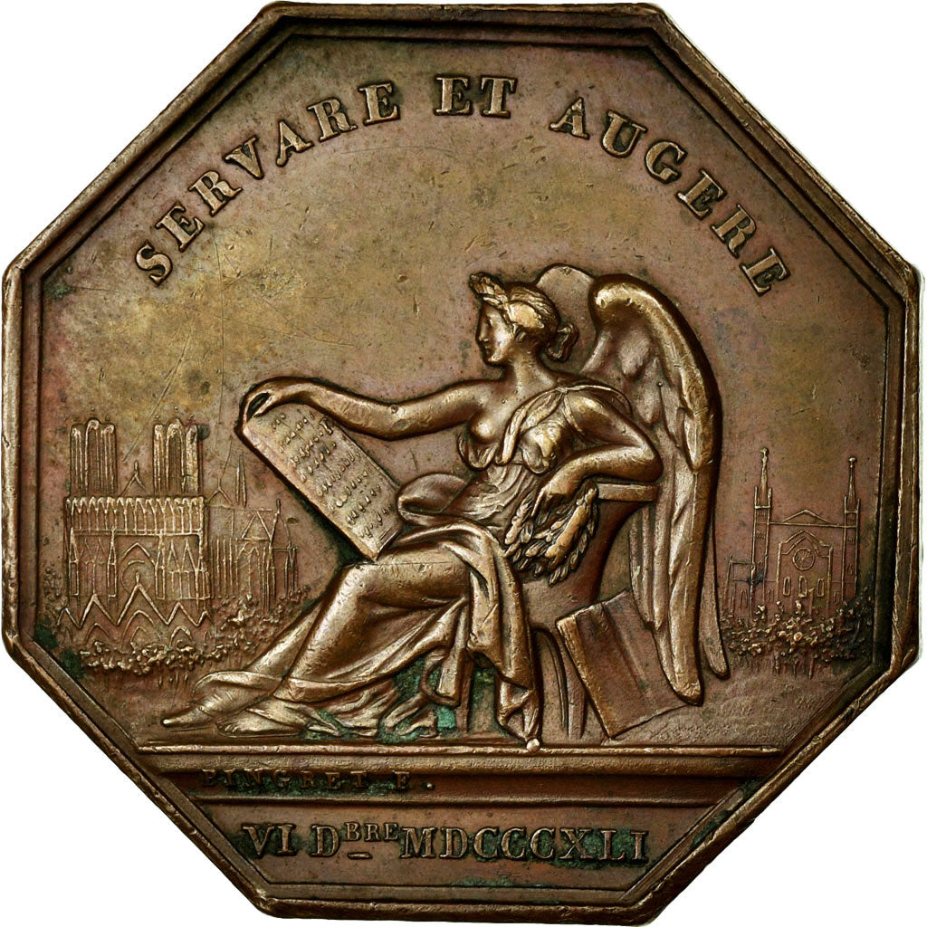 France, Token, Instruction and Education, 1841, AU(50-53), Bronze