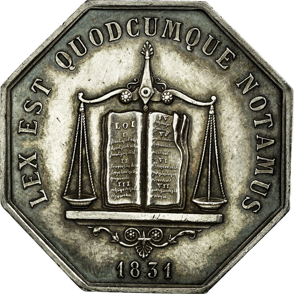 France, Jeton, Notary, 1831, SUP, Argent, Lerouge:112