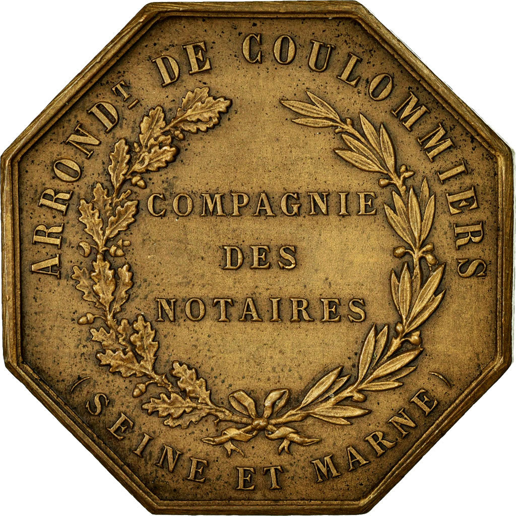 Francja, Token, Notariusz, 1831, AU(55-58), Bronze, Lerouge:112c