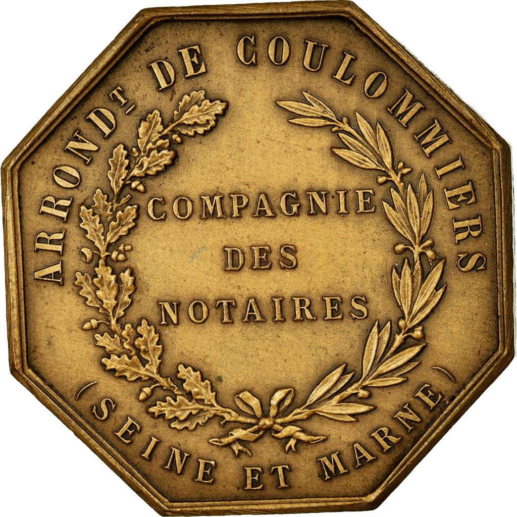 Francja, Token, Notariusz, 1831, AU(55-58), Bronze, Lerouge:112c