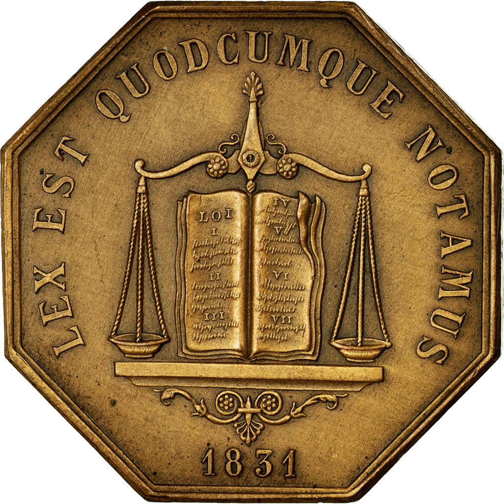 Frankrijk, Token, Notary, 1831, PR, Bronze, Lerouge:112c