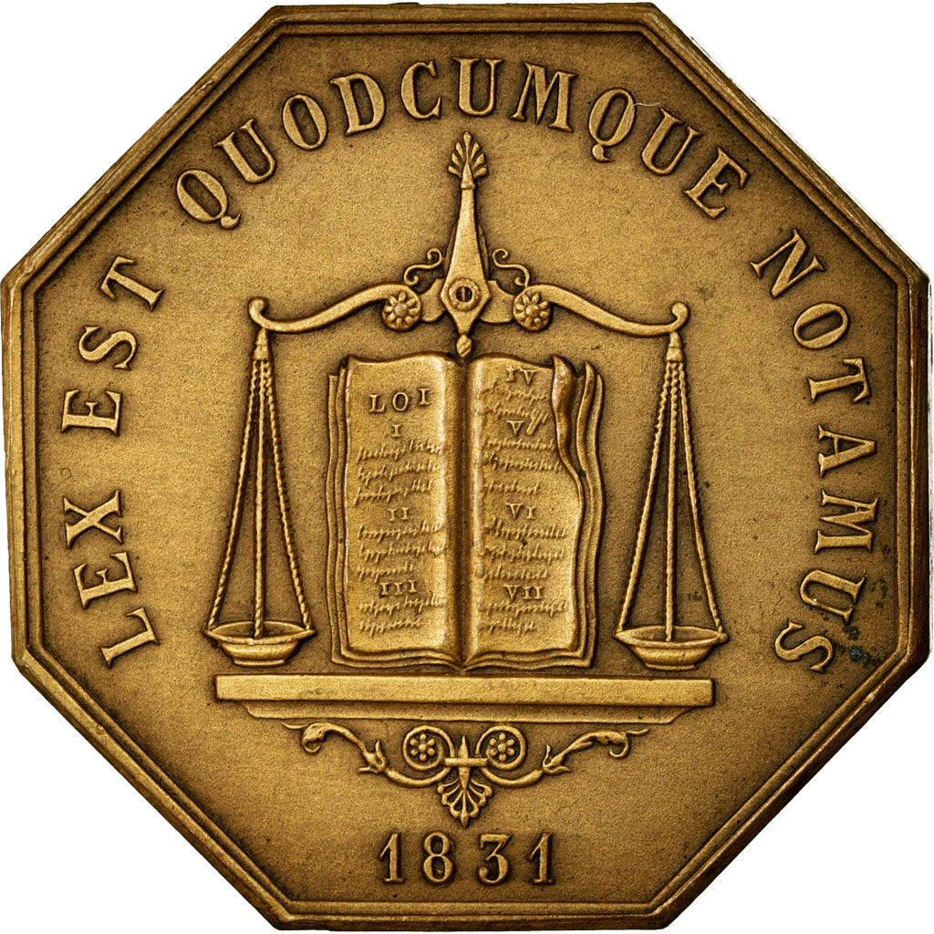 Frankrijk, Token, Notary, 1831, PR, Bronze, Lerouge:112c