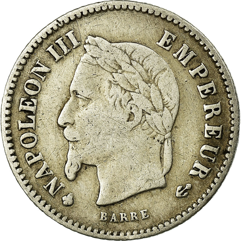 Monnaie, France, Napoleon III, Napoléon III, 20 Centimes, 1867, Strasbourg