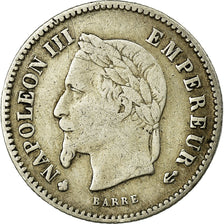 Monnaie, France, Napoleon III, Napoléon III, 20 Centimes, 1867, Strasbourg