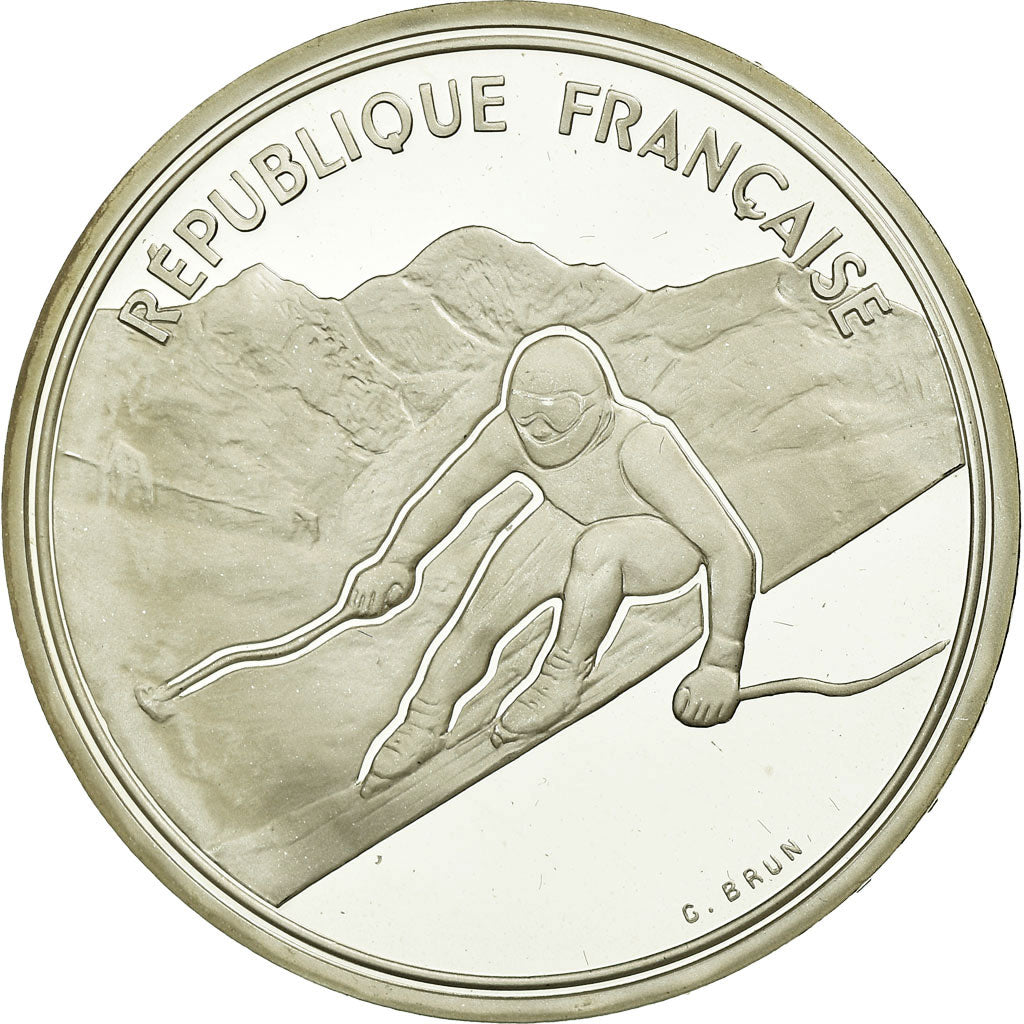 Moneta, Francja, 100 Francs, 1989, BE, MS(65-70), Srebro, KM:971, Gadoury:C1