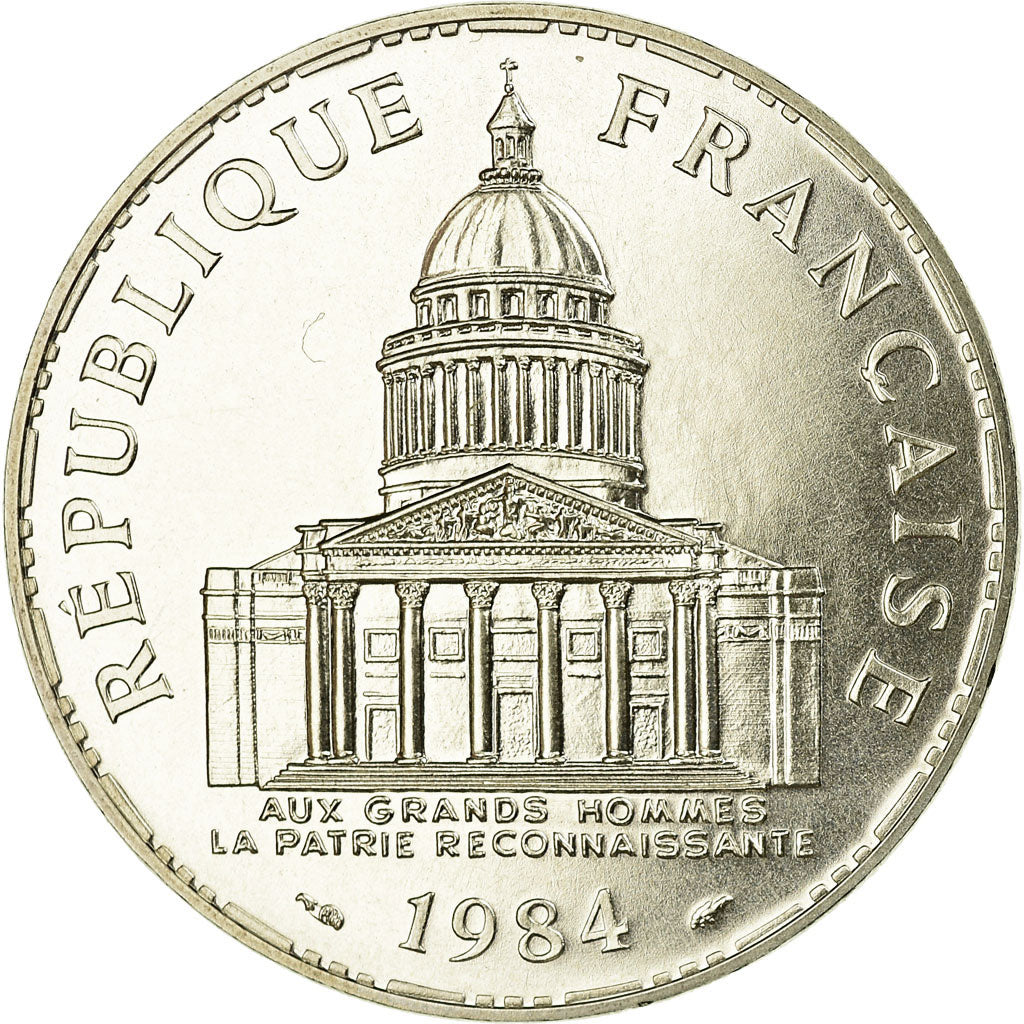 Moneta, Francja, Panthéon, 100 Francs, 1984, Paris, MS(65-70), Srebro