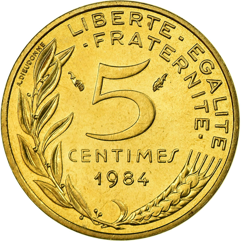Münze, Frankreich, Marianne, 5 Centimes, 1984, Paris, STGL, Aluminum-Bronze
