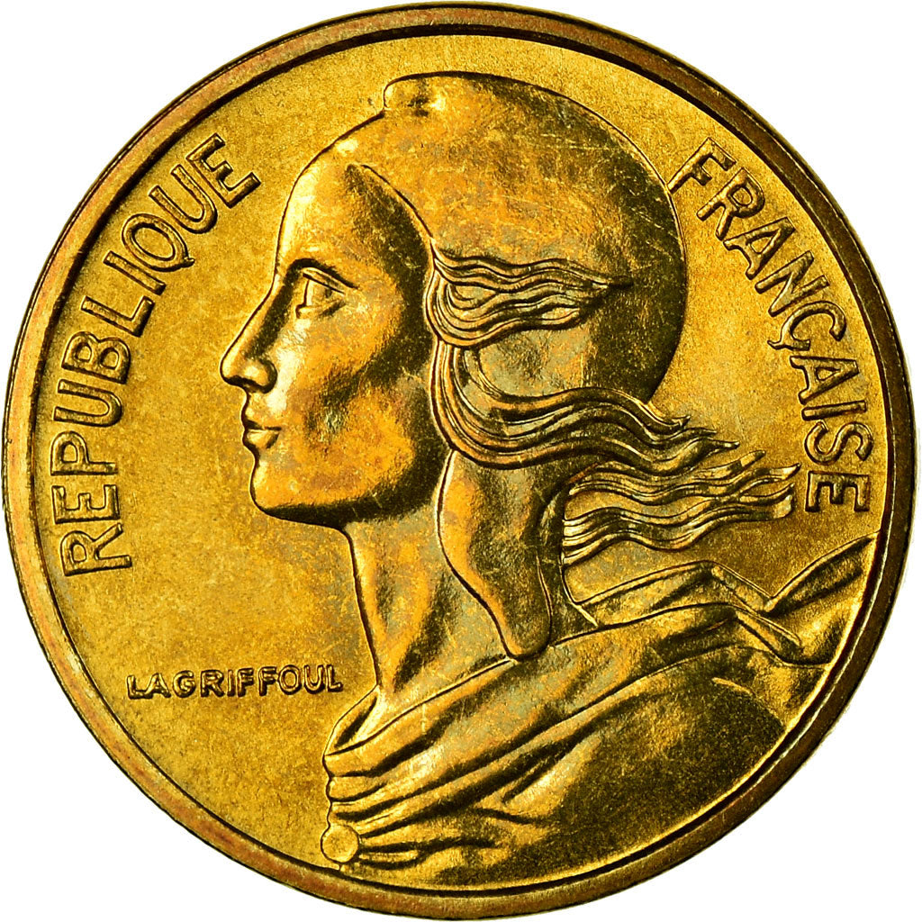 Munten, Frankrijk, Marianne, 5 Centimes, 1982, Paris, FDC, Aluminum-Bronze