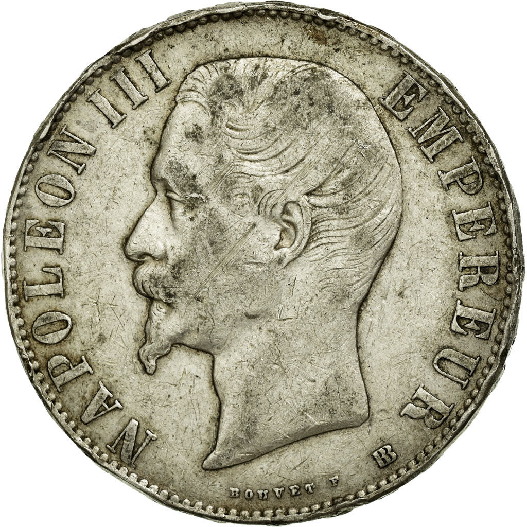 Monnaie, France, Napoleon III, Napoléon III, 5 Francs, 1856, Strasbourg, TB+
