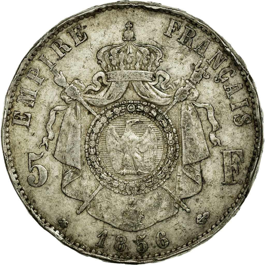 Monnaie, France, Napoleon III, Napoléon III, 5 Francs, 1856, Strasbourg, TB+