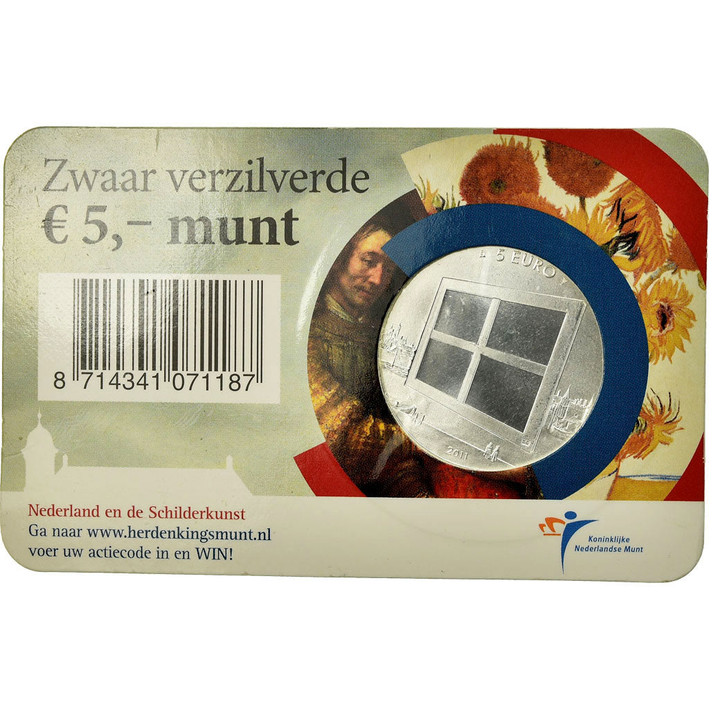 Países Bajos, 5 Euro, 2011, Proof, FDC, Plata, KM:304